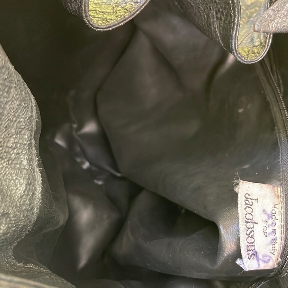 Vintage black metallic Jacobson leather bucket bag - Picture 16 of 16